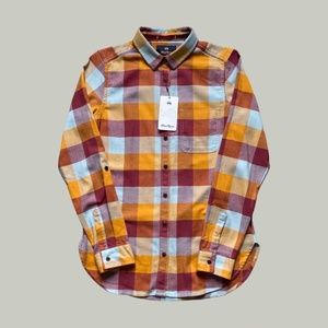 Wind River Red and Orange Plaid Flannel Shirt